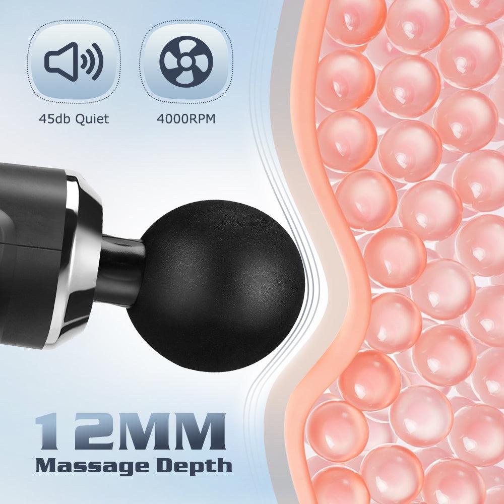 FIVALI Electric Muscle Massager With 8 Massage Heads, Max 4000 Motor RPM - Abeget