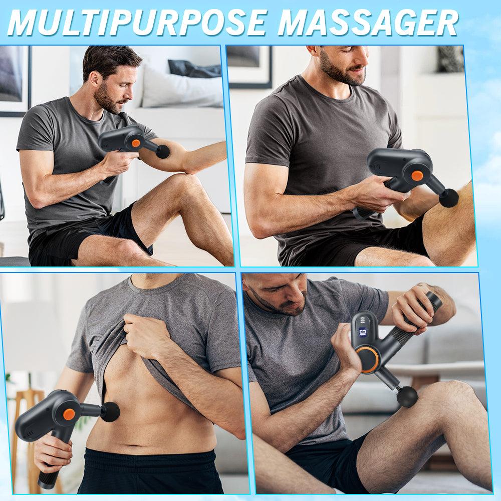 FIVALI 10 Speeds Rotating Head LED Screen Muscle Gun – Relaxation Body Massage Gun - Abeget