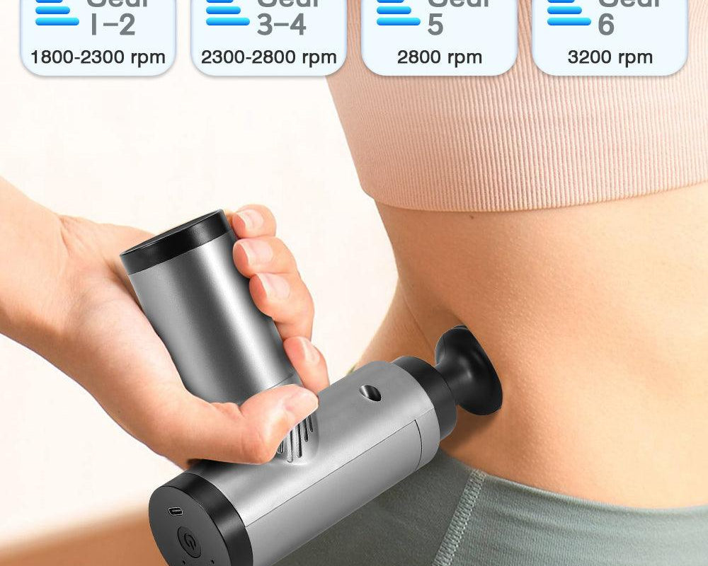 FIVALI Portable Handheld Body Massage Gun Percussion And Relaxation - Strong Motor - Abeget