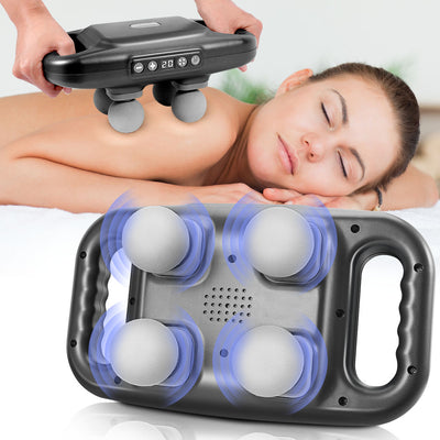 ABEGET 4 Heads Electric Back Massager-MGF081-01-Black