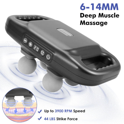 ABEGET 4 Heads Electric Back Massager-MGF081-01-Black-1