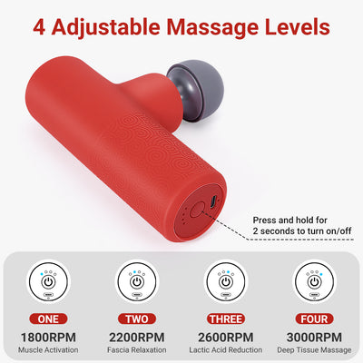 ABEGET Portable Massager Gun-MGF074-02-Red-02